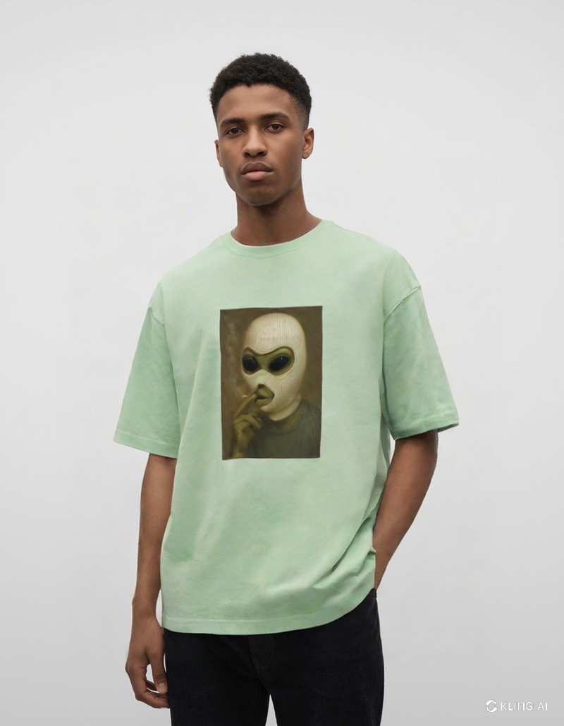 Surreal alien Unisex Terry Oversized Tee